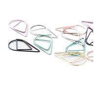30/50 pezzi Materiale in metallo Clip di carta a forma di goccia Clip d'argento oro Colore kawaii for segnalibri for segnalibri di cartoleria for ufficio forniture scolastiche(Silver Large(30 pcs))