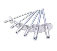 30/50 pezzi rivetti ciechi a testa larga con flangia in alluminio, decorazione a strappo, rivetti in alluminio(50Pcs,4x6x12mm)