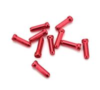 30/50 tappi terminali per cavo interno della bicicletta, in lega, per bici da strada, mountain bike, punte per freno e cambio (30 pezzi, rosso)