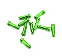 30/50 tappi terminali per cavo interno della bicicletta, in lega, per bici da strada, mountain bike, punte per freno e cambio (30 pezzi, verde)