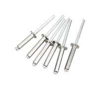 30/50pcs Pop Rivetti In Alluminio M2.4 M3.2 M4 M4.8 Testa A Cupola Rivetti Ciechi Gambo In Acciaio Mandrino Rivetti di Scarico(M2.4(50pcs),10mm)