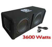 30.5cm Doppio Attivo Amplificata Bass Box Sub Auto Interna Amp 3600W Più Potenza