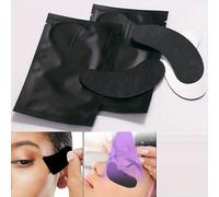 30/60/100 paia di patch per estensioni ciglie nere UV, adatte per estensioni ciglie, isolamento in idrogel, protezione UV, adesivi in carta, packaging, strumenti per il make-up Poliestere