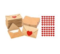 30/60 mini biglietti d'amore vuoti e buste per lui, lei, moglie, marito, con biglietti di auguri, biglietti di San Valentino per lettere d'amore, compleanni, matrimoni, feste di auguri (60 pezzi)