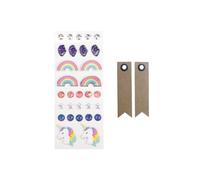 30 adesivi 3D Arc-en-Ciel + 20 etichette kraft Fanion