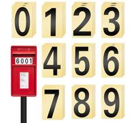 30 Adesivi Per Numeri Civici Antracite, 11cm Fogli Lettere Numeri Autoadesivi in Vinile, Numeri Civici Resistenti Alle Intemperie Da 0-9, Numeri Autoadesivi,Adesivi Riflettenti Per Cassette Postali