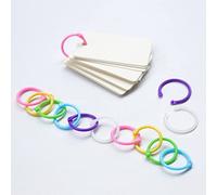 30 anelli di plastica per libri, raccoglitori a foglie sciolte color caramella, anelli per libri, portachiavi per scuola, casa, ufficio, album di ritagli, notebook, portachiavi, colore casuale, 24 mm