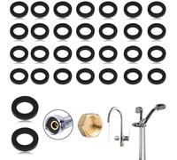 30 anelli di tenuta per doccia, tubo per doccia, guarnizione piatta, in gomma, 1/2 pollici, guarnizione in gomma Gardena, anelli di tenuta per rubinetto, tubo (19 x 19 x 3 mm)