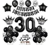 30 anni compleanno decorazione torta nero 30 anni compleanno uomo palloncino 30 anni compleanno donna uomo deco torta 30 anni compleanno uomo donna palloncino decorazione compleanno 30 anni deco