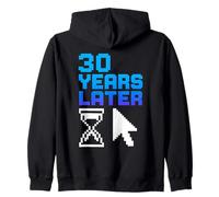 30 Anni Dopo Anniversario Retro Computer Geek 90s Group Felpa con Cappuccio