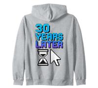 30 Anni Dopo Anniversario Retro Computer Geek 90s Group Felpa con Cappuccio