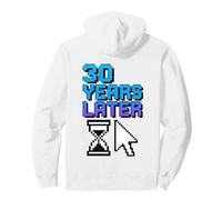 30 Anni Dopo Anniversario Retro Computer Geek 90s Group Felpa con Cappuccio