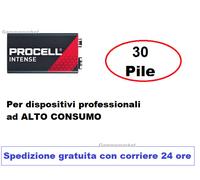 30 BATTERIE 9V 6LR61 PROCELL INTENSE AD ALTA POTENZA