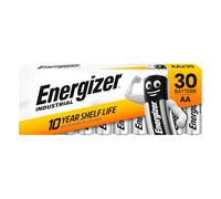 30 batterie AA Industrial Energizer pile stilo AA LR6 Mignon 1,5V Alcaline | Uso Professionale Lunga Durata per Strumenti di Misurazione Torce e Dispositivi Elettronici - 3 Confezioni da 10 Pile