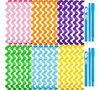 30 Bigodini Riccioli a Spirale Styling Kit Bigodini di Capelli Senza Calore Bigodini a Spirale Rulli di Capelli Stili d'Onda con 2 Ganci di Styling per Acconciature (50 cm)