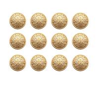 - 30 bottoni in metallo anticato vintage, per blazer, cappotti, giacche, camicie, pantaloni; bottoni da cucito rotondi per fai da te, 18 mm, oro chiaro, 2,5,5 cm, oro