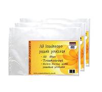 30 buste trasparenti ARK A3, in plastica trasparente, 90 micron, con fori (orizzontale)