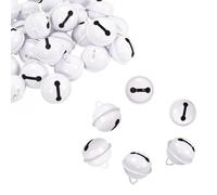 30 campane rotonde in metallo bianche campane artigianali piccole campane colorate campane natalizie per Natale campane a vento gioielli ornamenti vacanze casa decorazione per feste