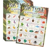 30 carte da caccia al tesoro natura 5 x 7 pollici auto da strada attività di viaggio campeggio all'aperto indoor cerca e trova natura tema caccia al tesoro carta di famiglia kit educativo esplorazione