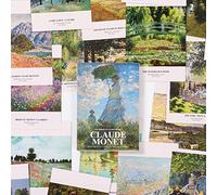 30 cartoline artistiche con famosi dipinti, cartoline vintage, con paesaggi, per amici e compagni di classe (Monet)
