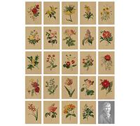 30 cartoline postali stile vintage, decorate con motivi floreali, stampate su carta Kraft, cartoline dedicate all’amore, all’amicizia, alla vita, alla motivazione, fiore, biglietti di compleanno