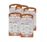 (30 Cells ONLY) Rayovac Extra Advanced Hearing Aid Batteries 312, 5 x Pack of 6