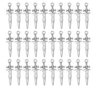 30 ciondoli a forma di spada, accessori alla moda unici per la creazione di gioielli e accessori artigianali, ciondoli in lega di metallo, One Size, come descritto, come da descrizione