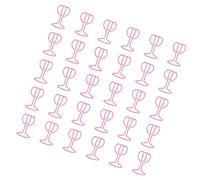 30 clip metalliche a forma bicchiere vino morsetti e supporti per file assortiti per buste per cartoline graffette per carta creative per ufficio