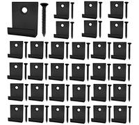 30 clip per pavimenti in composito, clip di fissaggio nascoste con vite autofilettante in acciaio inox, accessori fai da te (nero)