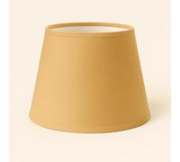 30 cm Paralume Cono, Tessuto di Cotone con PVC Bianco, Prodotto Artigianale, per Lampada da Tavolo, Piantana (Crema Scura)