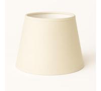 30 cm Paralume Cono, Tessuto di Cotone con PVC Bianco, Prodotto Artigianale, per Lampada da Tavolo, Piantana (Avorio)