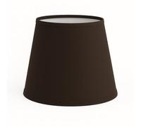 30 cm Paralume Cono, Tessuto di Cotone con PVC Bianco, Prodotto Artigianale, per Lampada da Tavolo, Piantana (Marrone)