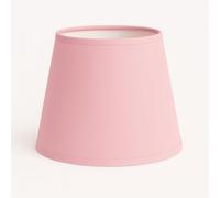 30 cm Paralume Cono, Tessuto di Cotone con PVC Bianco, Prodotto Artigianale, per Lampada da Tavolo, Piantana (Rosa)