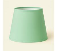 30 cm Paralume Cono, Tessuto di Cotone con PVC Bianco, Prodotto Artigianale, per Lampada da Tavolo, Piantana (Verde Chiaro)