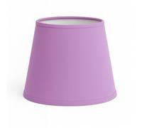 30 cm Paralume Cono, Tessuto di Cotone con PVC Bianco, Prodotto Artigianale, per Lampada da Tavolo, Piantana (Lilla)