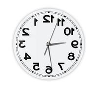 30 CM Revese Numeri Insolito Corsa all'indietro Orologio da parete per soggiorno L'orologio in senso antiorario Orologio da parete silenzioso Sweep Home Decor