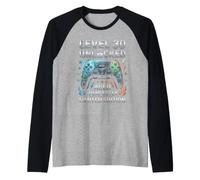 30 ° Compleanno Gamer Level 30 Videogiochi di Gamming sbloccati Maglia con Maniche Raglan