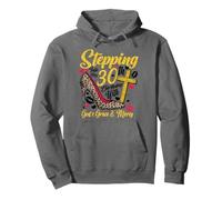 30° Compleanno La Regina Che Fa Un Passo nella Grazia di Dio Felpa con Cappuccio