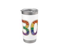 30° compleanno ragazza gioielli gemme gemme partito donne trenta Bicchiere termico in acciaio inox doppia parete