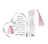 30 ° Compleanno Regalo per Donne Targhe e cartelli decorativi Segnalibro Set da 2 Pezzi Apprezzare Segni Zia Madrina Amici Personalizzato Felice Trentesimo Compleanno Regali Mamma Nonna Ricordi