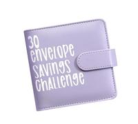 30 Day Cash Saving Challenge - Budget Envelope Binder with Cash Book, Portable Waterproof Planner for Financial Organization, Bill Payments, Expense Tracking, Business Travel, Work Projects, Household