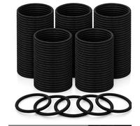 30 elastici per capelli neri, spessi 4 mm, morbidi elastici per capelli | Elastici per coda di cavallo a tenuta forte, senza metallo, unisex, per donne, uomini, ragazze, bambini