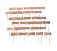 30 etichette per piante in rame per giardino, a forma di T, in acciaio inox, resistenti alle intemperie, targhette con nome scrivibili per piante in vaso, verdure e fiori, 6,6 cm di larghezza