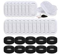 30 filtri per fontana di gatti, filtri per fontana di gatti, 20 filtri a carbone e 10 filtri in schiuma, filtri di ricambio per fontana per gatti, filtro in acciaio inox, filtro per fontana per gatti,