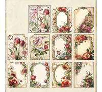 30 fogli di carta stile vintage, ideali per scrapbooking, diari e progetti creativi (2 rossi)