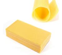 30 fogli di cera d'api, fogli di base per alveare d'api, kit portatile per la creazione di candele, cera d'api modellante, artigianato e lucidatura di mobili