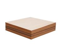 30 fogli di compensato da 3 mm, in legno di tiglio, con bordi lisci, pannelli di legno per sega a foglie, taglio laser, router CNC, fai da te, incisione in legno (40 x 40 cm)