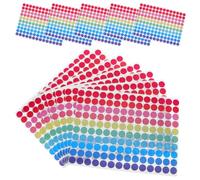 30 Fogli Etichette Rotonde Colorate Autoadesive 1,9cm | Superficie Scrivibile, Tenuta Sicura, per Scuola e Scatole, Fogli, Forma Tonda