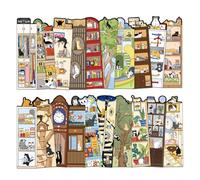 30 fogli/set di segnalibri di lettura con gatti dei cartoni animati segnalibri di carta creativa segnalibri estetici per la lettura