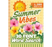 30 Font Word Search Book For Seniors: Hardcover / Summer Vibes / Relaxing Themed Puzzles / 1,350 Items You Can Find / Extra Large Print / Jumbo Easy ... Elderly Citizen - Visually Impaired Activity